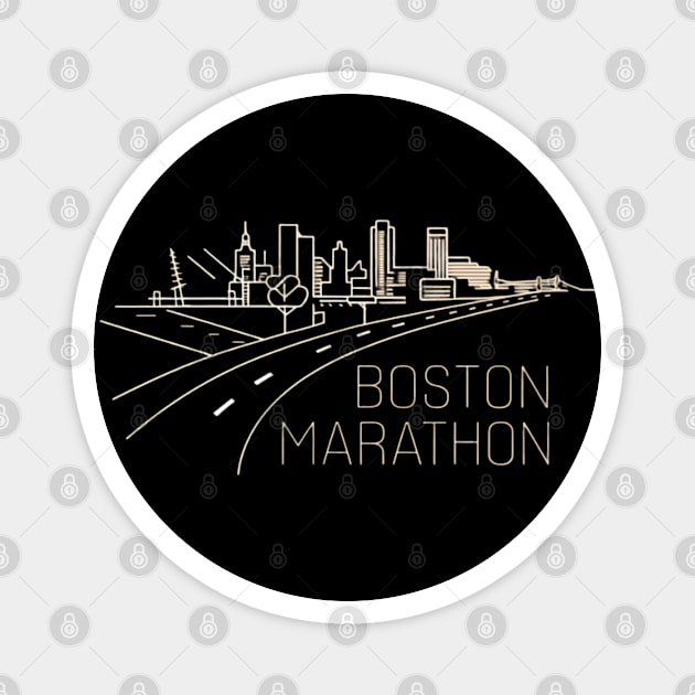 boston marathon Magnet by CreationArt8